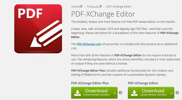 برنامج PDF-XChange Editor