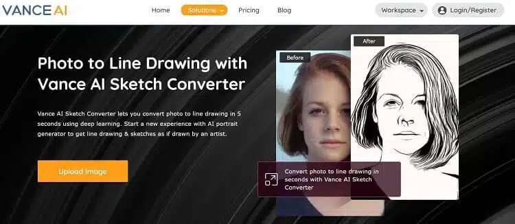 موقع Vance AI Sketch Converter